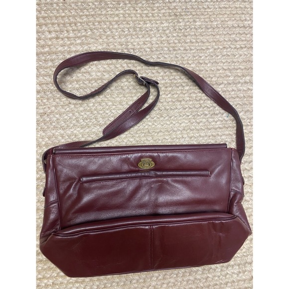Etienne Aigner‎ Burgundy Leather Shoulder Bag Crossbody Vintage Handcrafted - Picture 7 of 7